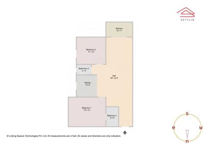 Image of 1100 Sq.ft 2 BHK Apartment / Flat for sale in Kaval Bairasandra, Bengaluru for Rs. 6200000