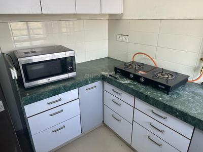 Kitchen Image of 650 Sq.ft 1 BHK Apartment / Flat for rent in Adani Aangan, Shantigram Ahmedabad for Rs. 20000