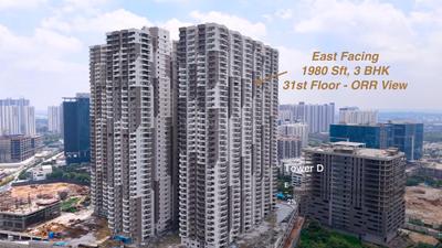 Image of 1980 Sq.ft 3 BHK Apartment / Flat for sale in Spectra, Financial District, Hyderabad for Rs. 25600000