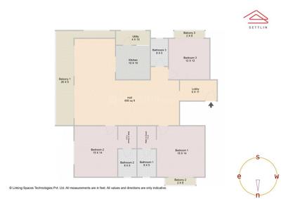 Image of 2160 Sq.ft 3 BHK Apartment / Flat for sale in Elegant Winchester by Elegant Properties, Indira Nagar, Bengaluru for Rs. 43200000