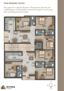 Floor Plan Image of 1116 Sq.ft 3 BHK Apartment / Flat for sale in Madipakkam Chennai for Rs. 12052800