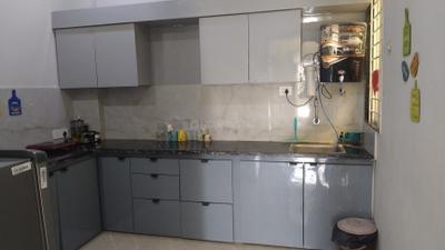 Kitchen Image of 1000 Sq.ft 1 BHK Builder Floor for rent in Mahalakshmi Nagar Indore for Rs. 20000