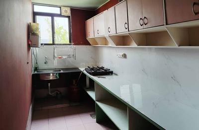 Kitchen Image of 300 Sq.ft 1 BHK Apartment / Flat for rent in Thanisandra Bengaluru for Rs. 16500