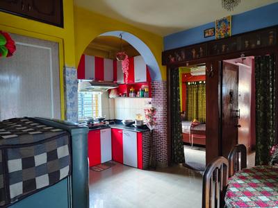 Kitchen Image of 650 Sq.ft 2 BHK Apartment / Flat for sale in Baghajatin Kolkata for Rs. 2500000