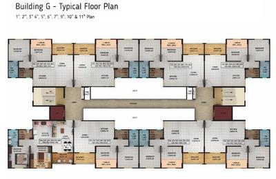 Floor Plan Image of 800 Sq.ft 2 BHK Apartment / Flat for sale in Kolte Patil Ivy Estate Nia, Wagholi Pune for Rs. 5300000
