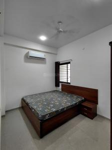 Bedroom Image of 550 Sq.ft 1 BHK Builder Floor for rent in Mahalakshmi Nagar Indore for Rs. 18000