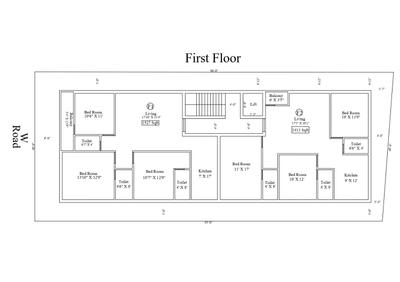 Floor Plan Image of 1413 Sq.ft 3 BHK Apartment / Flat for sale in Kolathur Chennai for Rs. 11000000