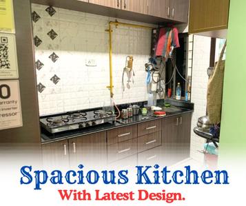Kitchen Image of 600 Sq.ft 2 BHK Apartment / Flat for sale in Bajrang Wadi Rajkot for Rs. 2800000