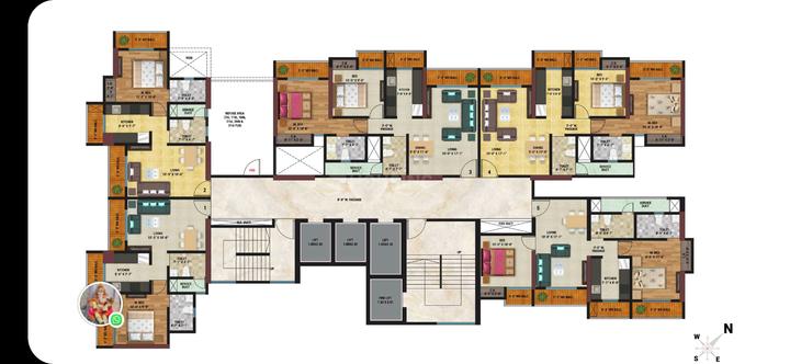 Image of 1050 Sq.ft 2 BHK Apartment / Flat for sale in Metro Paramount, Shilgaon, Thane for Rs. 9100000