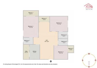Image of 1504 Sq.ft 3 BHK Apartment / Flat for sale in Amrutha Maple by Amrutha Shelters, K R Puram, Bengaluru for Rs. 12700000