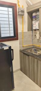 Kitchen Image of 500 Sq.ft 1 BHK Builder Floor for rent in Anurag Nagar Indore for Rs. 22000