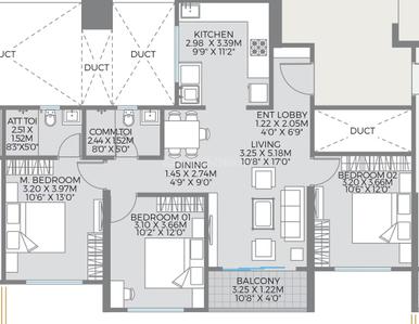 Image of 1907 Sq.ft 3 BHK Apartment / Flat for sale in Tayal K Pune Bavdhan, Bavdhan, Pune for Rs. 17000000