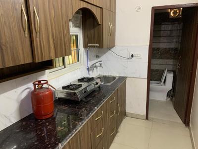 Kitchen Image of 500 Sq.ft 1 BHK Builder Floor for rent in Dwarka Mor New Delhi for Rs. 15000