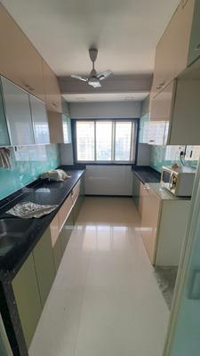 Kitchen Image of 1050 Sq.ft 3 BHK Apartment / Flat for rent in Prem Tower, Goregaon West Mumbai for Rs. 100000