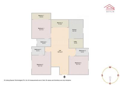 Image of 1643 Sq.ft 3 BHK Apartment / Flat for sale in Coevolve Florenza by CoEvolve Estates, Chikkadasarahalli, Bengaluru for Rs. 14800000