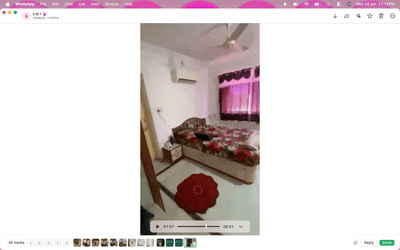 Bedroom Image of 1200 Sq.ft 2 BHK Apartment / Flat for rent in Adajan Surat for Rs. 21000