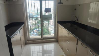 Kitchen Image of 650 Sq.ft 1 BHK Apartment / Flat for rent in Vijay Galaxy, Thane West Thane for Rs. 26000