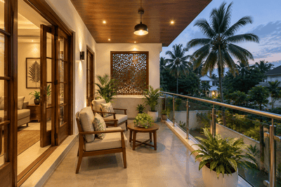 Balcony Image of 2000 Sq.ft 3 BHK Villa for sale in Koorkenchery Thrissur for Rs. 11800000