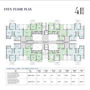Image of 1089 Sq.ft 2 BHK Apartment / Flat for sale in Krisala 41 Elite Building B, Tathawade, Pune for Rs. 6100000