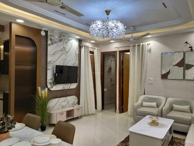Living Room Image of 900 Sq.ft 3 BHK Apartment / Flat for sale in Hans Luxury Floor, Hastsal New Delhi for Rs. 6200000