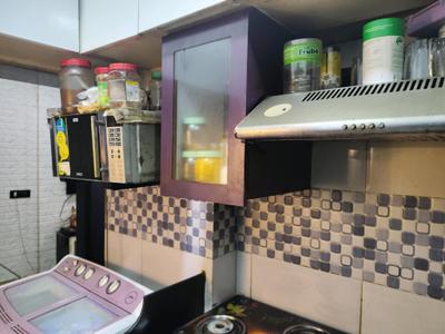 Kitchen Image of 700 Sq.ft 1 BHK Apartment / Flat for rent in Vihang Valley, Kasarvadavali Thane for Rs. 15500