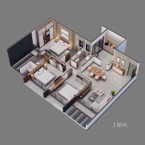 Brochure Image of 1065 Sq.ft 2 BHK Apartment / Flat for sale in Pristine Bhaveshwar Phoenix, Ulwe Navi Mumbai for Rs. 9500000