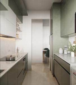Kitchen Image of 712 Sq.ft 2 BHK Apartment / Flat for sale in Bhandup West Mumbai for Rs. 14200000