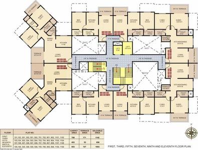 Image of 1211 Sq.ft 2 BHK Apartment / Flat for sale in Sentosa Pride , Punawale, Pune for Rs. 7345555