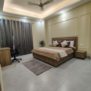 Bedroom Image of 1500 Sq.ft 1 BHK Builder Floor for rent in HUDA Plot Sector 42, Sector 42 Gurgaon for Rs. 45000