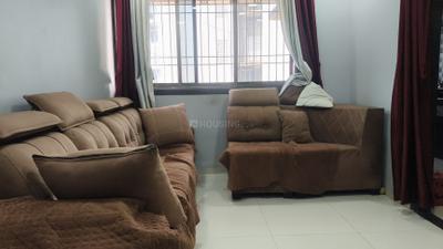 Living Room Image of 700 Sq.ft 1 BHK Apartment / Flat for rent in Airoli Navi Mumbai for Rs. 27000
