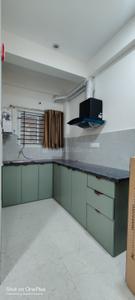 Kitchen Image of 500 Sq.ft 1 BHK Builder Floor for rent in Mahalakshmi Nagar Indore for Rs. 22000