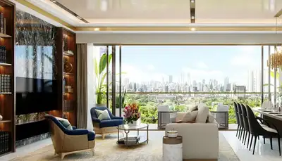 Hall Image of 1085 Sq.ft 3 BHK Apartment / Flat for sale in Piramal Aranya, Byculla Mumbai for Rs. 52000000