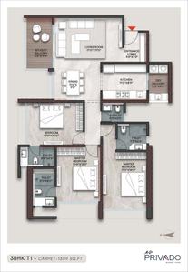 Image of 2011 Sq.ft 3 BHK Apartment / Flat for sale in ANP Privado, Baner, Pune for Rs. 26500000