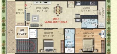 Image of 1400 Sq.ft 3 BHK Apartment / Flat for sale in Doddakallasandra, Bengaluru for Rs. 8400000