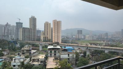 Balcony Image of 1050 Sq.ft 2 BHK Apartment / Flat for rent in National Trinity Paradise Phase 1, Shilphata Thane for Rs. 17500
