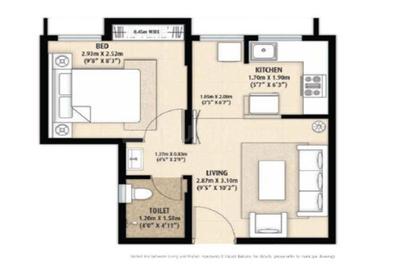 Image of 425 Sq.ft 1 BHK Apartment / Flat for sale in Mahindra Happinest, Devkhope, Mumbai for Rs. 1900000