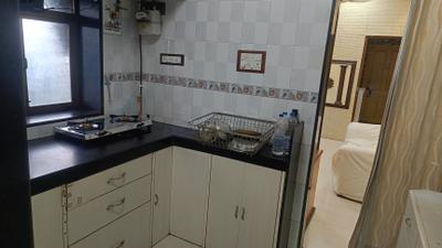 Kitchen Image of 560 Sq.ft 1 BHK Apartment / Flat for rent in Jai Jawan Building, Vashi Navi Mumbai for Rs. 35000