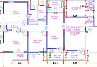 Image of 1623 Sq.ft 3 BHK Apartment / Flat for sale in Om Shiv Kailasa, Mihan, Nagpur for Rs. 7800000