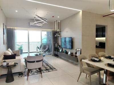 Living Room Image of 1300 Sq.ft 3 BHK Apartment / Flat for sale in Mahindra Ivylush Tower C And Tower D, Kharadi Annex Pune for Rs. 15000000