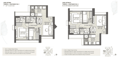 Image of 662 Sq.ft 2 BHK Apartment / Flat for sale in Kalpataru Primera, Thane West, Thane for Rs. 10500000