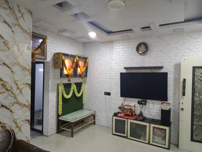 Living Room Image of 770 Sq.ft 1 BHK Apartment / Flat for rent in Shriraam Pushpanjali Residency, Kasarvadavali Thane for Rs. 17853