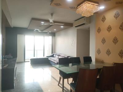 Living Room Image of 1470 Sq.ft 3 BHK Apartment / Flat for rent in Godrej The Trees, Vikhroli East Mumbai for Rs. 170000