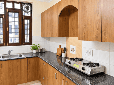 Kitchen Image of 1000 Sq.ft 1 RK Independent House for rent in Sector 32 Faridabad for Rs. 15000