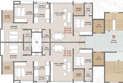 Image of 940 Sq.ft 2 BHK Apartment / Flat for sale in NP Meridian Square, Tathawade, Pune for Rs. 6600000