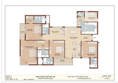 Image of 2300 Sq.ft 4.5 BHK Apartment / Flat for sale in Jaypee Kasa Isles, Sector 129, Noida for Rs. 21000000