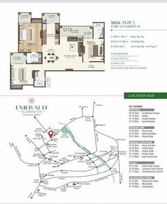 Image of 880 Sq.ft 2 BHK Apartment / Flat for sale in Earthcon Emerald Gardens, Vasant Kunj, Lucknow for Rs. 7800000