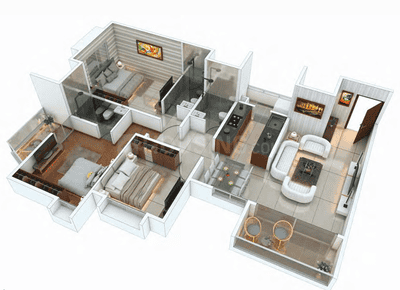 Image of 1610 Sq.ft 3 BHK Apartment / Flat for sale in Oree Cloud 51, Bavdhan, Pune for Rs. 12999999