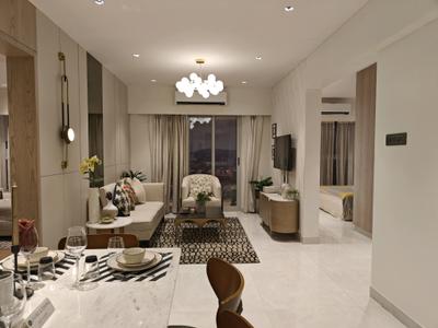 Living Room Image of 661 Sq.ft 2 BHK Apartment / Flat for sale in Chandak Highscape City 1A, Chembur Mumbai for Rs. 18600000