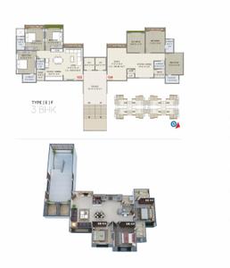 Image of 1690 Sq.ft 3 BHK Apartment / Flat for sale in Adajan, Surat for Rs. 6422000