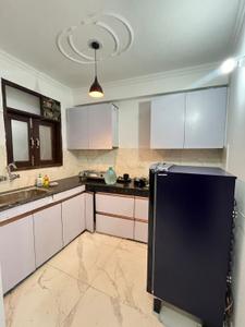 Kitchen Image of 520 Sq.ft 1 BHK Builder Floor for rent in Saket New Delhi for Rs. 12220